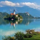 Pilgrimage Church of the Assumption of Mary in Lake Bled, Slovenia.