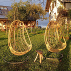 Outdoor seating at Tourist Farm Strle in Slovenia
