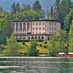 Vila Bled overlooking Lake Bled in Slovenia