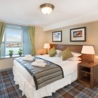 Sea view bedroom at Bamburgh Castle Inn, Northumberland