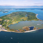 Aerial of Brownsea Island
