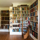 Library at Warmwell House in Dorset, the UK.