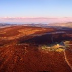 Aerial of Dunkery Beacon in Exmoor National Park, UK