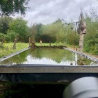 Woodland hide in Hampshire, UK.