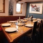 Dining table on board Seahorse II