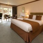 Courtyard bedroom at Knight's Hill Hotel, Norfolk