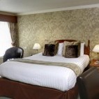 Standard bedroom at Knight's Hill Hotel, Norfolk