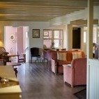 Seating area at The Mill at Conder Green, Lancaster