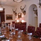Dining hall at Knock House in Benmore Estate, Isle of Mull