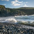Beach along the Pembrokeshire Coastal Path in Wales