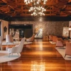 Lobby at Sanma Hotel in Iguaçu Falls, Brazil
