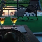 Deck on board Mutum Expeditions Houseboat, Brazil