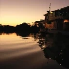 Sunset from Mutum Expeditions Houseboat, Brazil