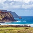 Moai statues on Ahu Tongariki, Easter Island