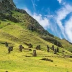 Moai statues on Rano Raraku, Easter Island