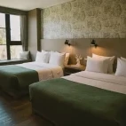 Double room at Hotel Bidasoa in Santiago, Chile