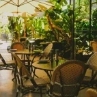 Restaurant at Hotel Bidasoa in Santiago, Chile