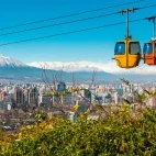 Cable-car to Cristobal Hill in Santiago, Chile