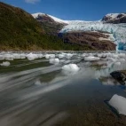 View of a glacier in Patagonia, Chile.