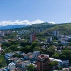 Aerial view of western Cali, Colombia.