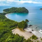 Aerial of Manuel Antonio National Park in Costa Rica