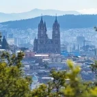 Aerial of Quito in Ecuador