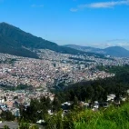 Aerial of Quito in Ecuador