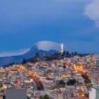 Virgin of El Panecillo & Corazon Volcano in Quito, Ecuador
