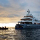 Exterior view of the Aqua mare, Galapagos.