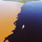 Amazon River & Rio Negro confluence in Brazil