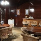 Seating area at Port of the Capybara Lodge in Brazil