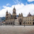 Bolivar square and cathedral in  Bogotá, Colombia