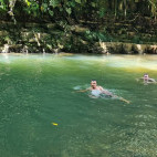 Natural pool near the harpy eagle nest in Colombia.