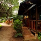 Exterior of La Ensenada Lodge in Costa Rica.