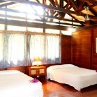 Twin bedroom at La Ensenada Lodge in Costa Rica.