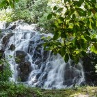 Waterfall near Macaw Lodge, Cerros de Turrubares in Costa Rica