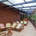 Outdoor seating area at Savegre Hotel in Costa Rica