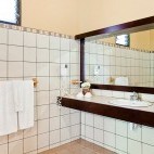 Standard junior suite bathroom at Savegre Hotel in Costa Rica