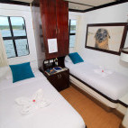 Twin cabin on board Analí in the Galapagos Islands