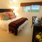 A bedroom at the Iguana Crossing Hotel in the Galapagos.