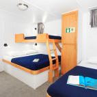 Cabin on board Cachalote Explorer in the Galapagos Islands