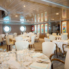 Restaurant on board La Pinta in the Galapagos
