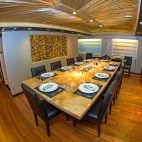 Dining room on board MY Passion in the Galapagos Islands