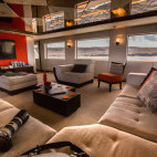 Living room on board MY Passion in the Galapagos Islands