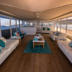 Sky lounge on board MY Passion in the Galapagos Islands