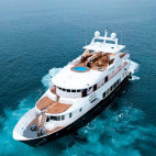 Aerial of MY Kontiki Wayra in Costa Rica