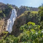 Bridal veil waterfall in Mexico