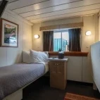 View of the single cabin option available on Wilderness Adventurer.