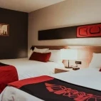 View of a double room at Kwa'lilas Hotel, Vancouver Island.