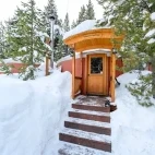 Yellowstone Expeditions Yurt Camp in Yellowstone National Park, USA.